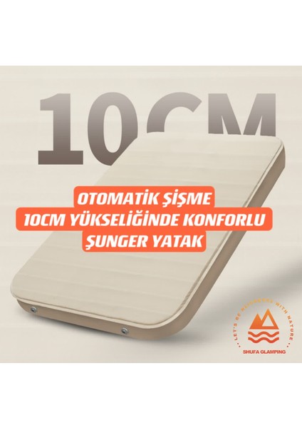 - Sünger Otomatik Şişme Yatak 10CM Yüksekliğinde