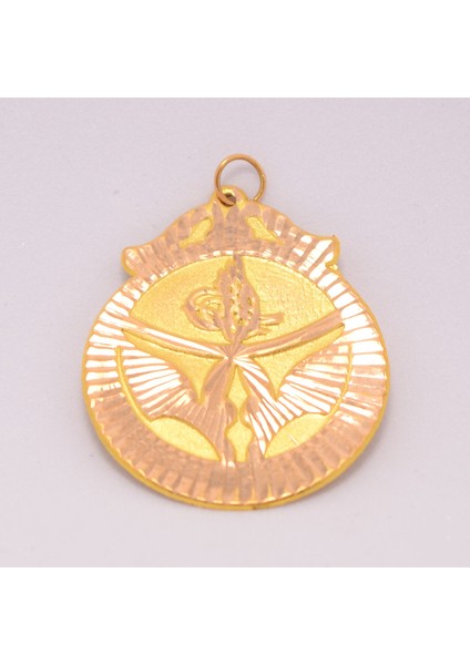 14 Ayar Altın Tuğra Motifli Kolye Ucu