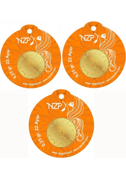 NZP Gold 0.25 Gram Altın - 3 Adet