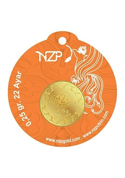 NZP Gold 1 Adet 0.25 Gram 22 Ayar Altın