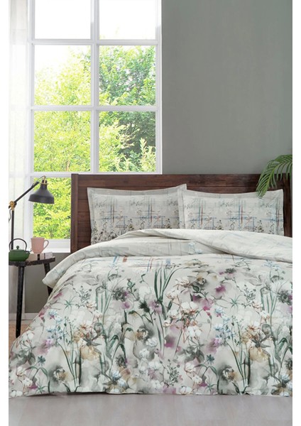 Linum Çift Kişilik Lastikli Fitted Çarşaf Nevresim Takımı