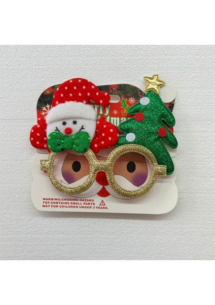 - Yılbaşı Temalı Plastik Gözlük (Kardan Adam-Çam Ağacı)