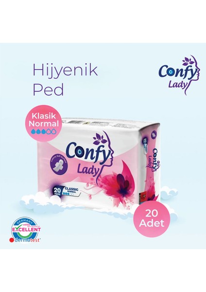 Lady Hijyenik Ped Classic Normal Eko Paket 20 Adet