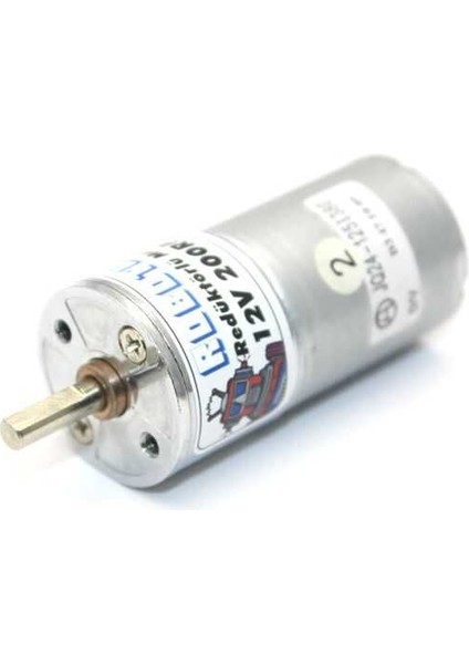 12V 25MM 200RPM Redüktörlü Dc Motor