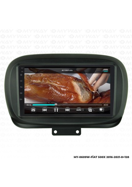 Fiat 500X Android 12 Multimedya Carplay 4gb RAM+64GB HDD Navigasyon Ekran