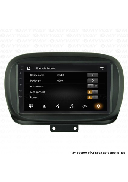 Fiat 500X Android 12 Multimedya Carplay 4gb RAM+64GB HDD Navigasyon Ekran modelleri