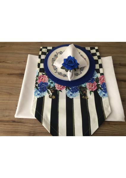 Trend Yuvam Sofra Sunum Seti Mavi Gül Desenli Takım fiyatları