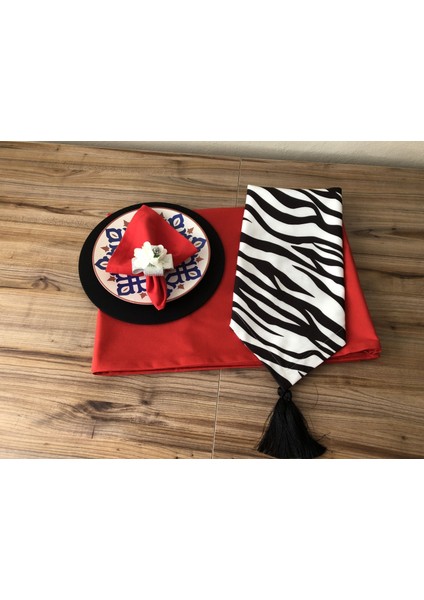 Sofra Sunum Seti Zebra Desenli
