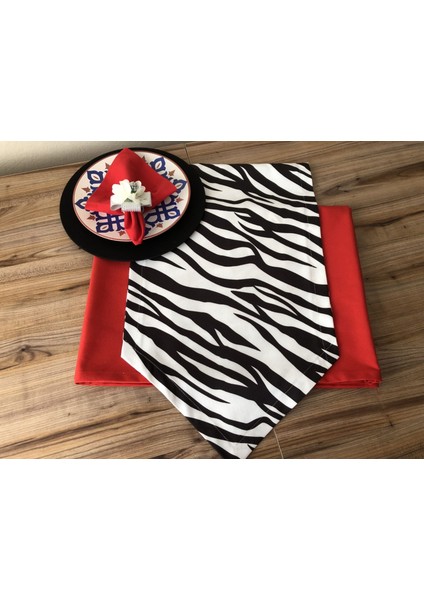 Sofra Sunum Seti Zebra Desenli
