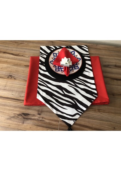 Sofra Sunum Seti Zebra Desenli