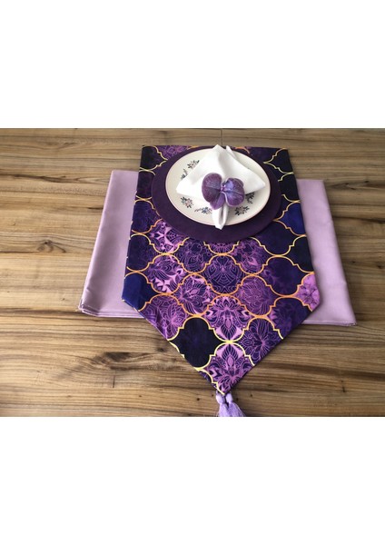 Sofra Sunum Seti Mor Moroccan Desen