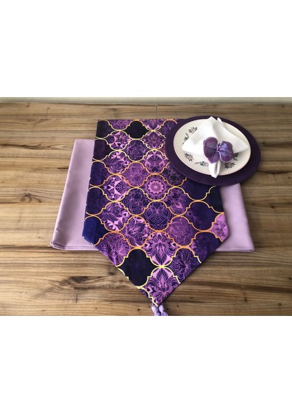Sofra Sunum Seti Mor Moroccan Desen