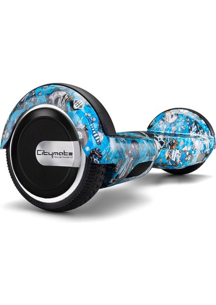 Elektrikli Kaykay Citymate Hoverboard Bluetooth Hoparlörlü 6.5 Inch Akıllı Dengeli - Grafiti Desenli