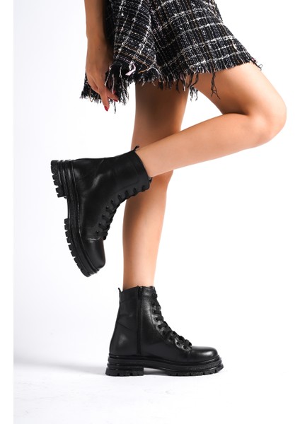 Deri Kadın Günlük Bot Bootie KCM-0036