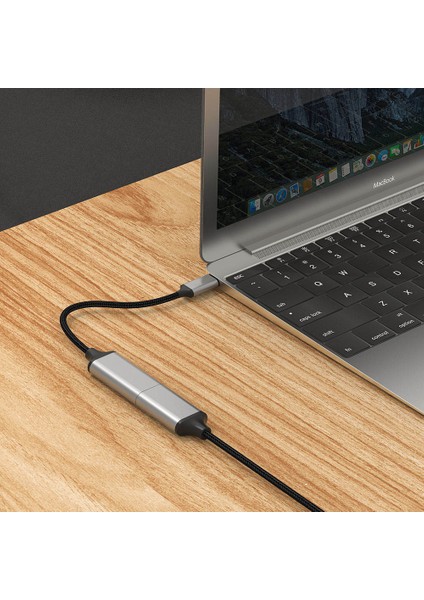 Zore QG05 8k 60 Hz Görüntü Kalitesi Type-C To HDMI Dönüştürücü 15CM