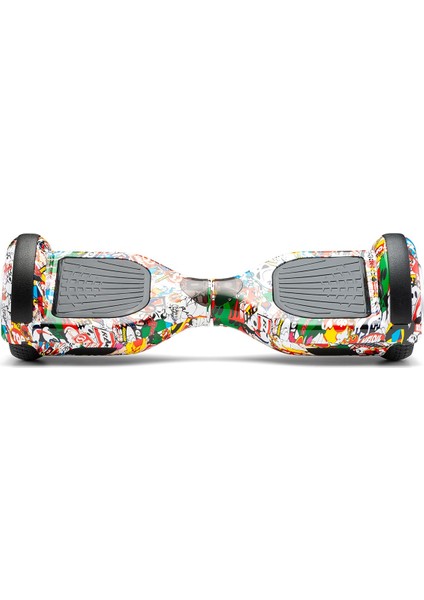 Elektrikli Kaykay Hoverboard Bluetooth Hoparlörlü 6.5 Inch Akıllı Dengeli - Grafiti Desenli