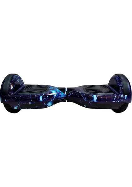 Elektrikli Kaykay Hoverboard Bluetooth Hoparlörlü 6.5 Inch Akıllı Dengeli - Gökmavi Grafiti Desenli