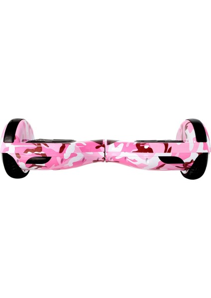 Elektrikli Kaykay Hoverboard Bluetooth Hoparlörlü 6.5 Inch Akıllı Dengeli - Pembe Kamuflaj Grafiti Desenli