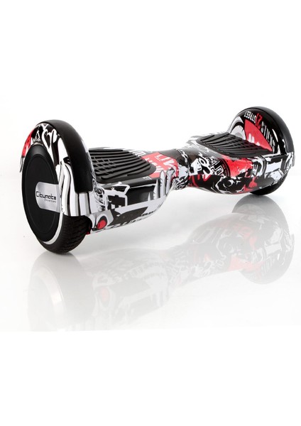 Elektrikli Kaykay Hoverboard Bluetooth Hoparlörlü 6.5 Inch Akıllı Dengeli - Grafiti Desenli