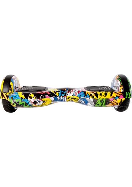 Elektrikli Kaykay Hoverboard Bluetooth Hoparlörlü 6.5 Inch Akıllı Dengeli -  Grafiti Desenli