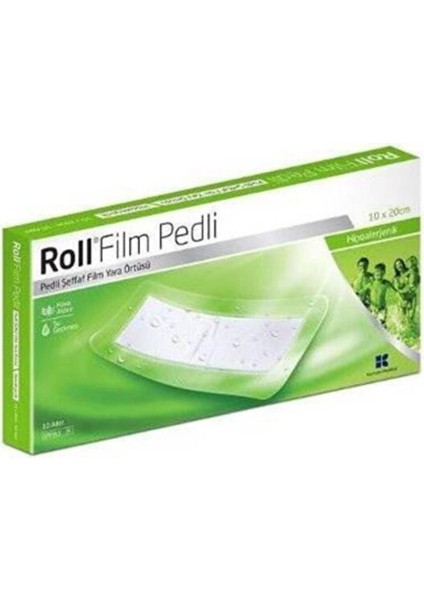 Film Pedli 10X20 - Steril - Su Geçirmez - Yara Sargısı- Hipoalerjenik - 10 Adet