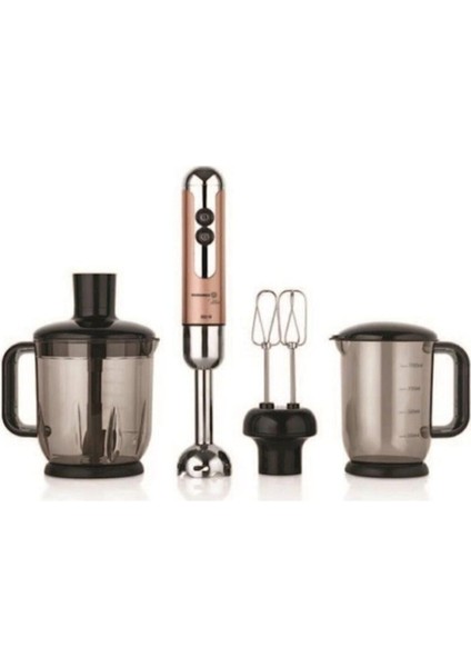 A447-09 Mia Mega Rosagold/krom Blender Set