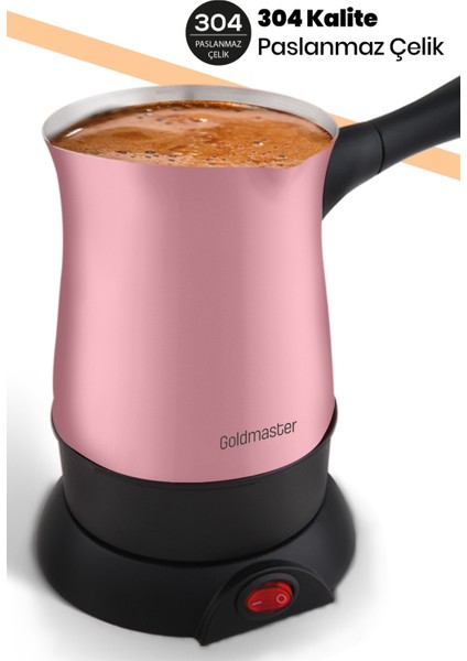 GM-7315P Hünkar Pembe Türk Kahvesi Makinesi Elektrikli Cezve