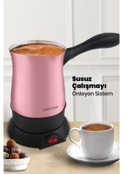GM-7315P Hünkar Pembe Türk Kahvesi Makinesi Elektrikli Cezve fırsatları
