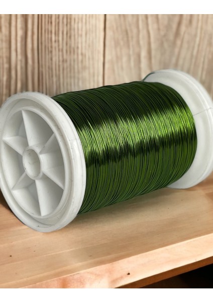 0.30 mm ( 100GR- 150M) Zeytin Yeşili Renkli Bakır Filografi Teli modelleri