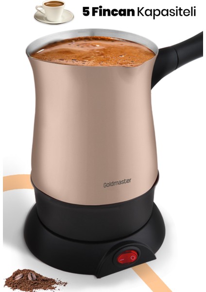 Hünkar Vizon Paslanmaz Çelik 5 Fincan Kapasiteli Elektrikli Cezve modelleri