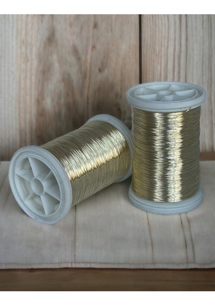 0.30 mm (100GR-150M) Sarımsı Beyaz Renkli Gümüşlü Filografi Teli