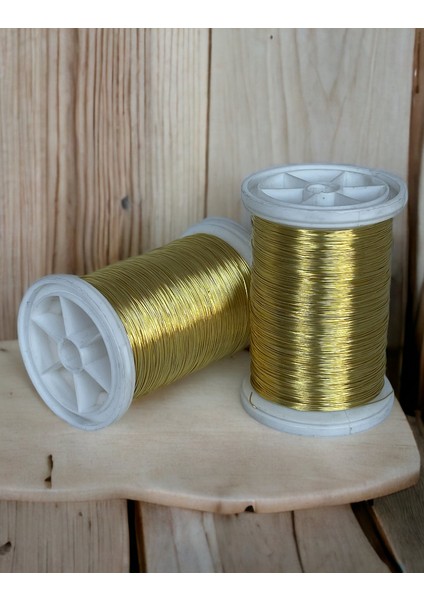 0.30MM(100GR-150METRE) Işıltı Sarı Renkli Gümüşlü Filografi Teli