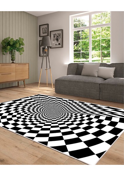 Özel Tasarım, Kaymaz Taban, Uzun Ömürlü, Ince Yıkanabilir, Dekoratif Modern Oda Halısı, Kilim
