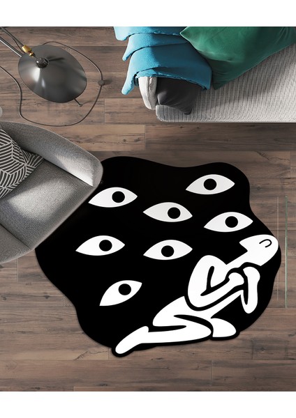 Özel Tasarım, Kaymaz Taban, Uzun Ömürlü, Ince Yıkanabilir, Dekoratif Modern Oda Halısı, Kilim