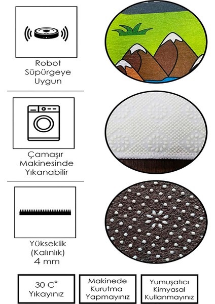 Özel Tasarım, Kaymaz Taban, Uzun Ömürlü, Ince Yıkanabilir, Dekoratif Modern Oda Halısı, Kilim