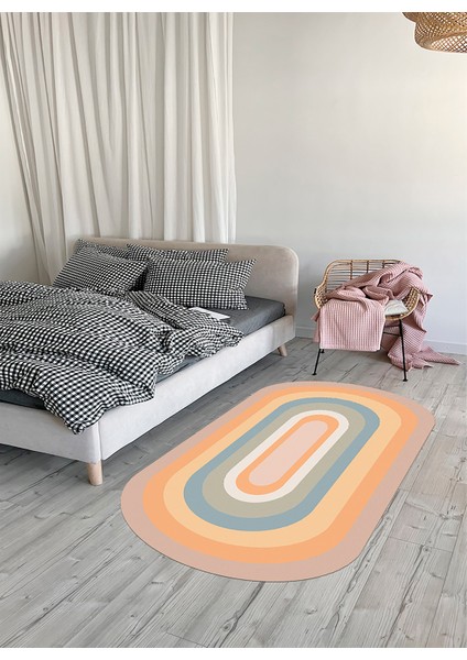 Makine Dokuması Pamuklu Dokuma ve Kaymaz Taban, Leke Tutmaz, Yıkanabilir, Modern Oda Halısı