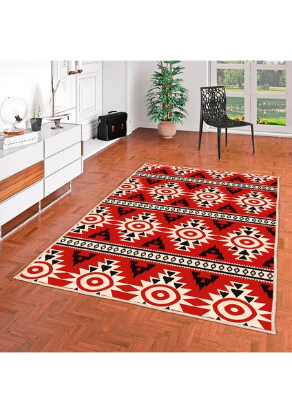 Özel Tasarım, Kaymaz Taban, Uzun Ömürlü, Ince Yıkanabilir, Dekoratif Modern Oda Halısı, Kilim