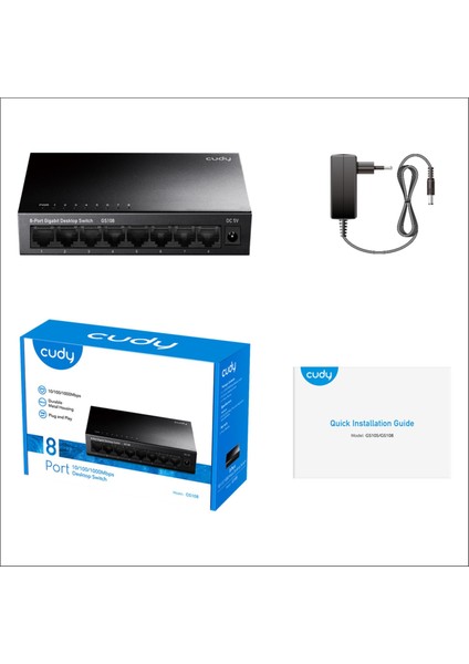 GS108 10/100/1000MBPS 16K Mac 8 Port Gigabit Metal Switch
