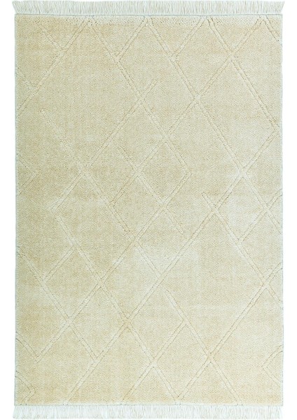 Pandora Yumuşak Shaggy Şampanya Çocuk Odası Oturma Odası Salon Mutfak Halısı 1192A_RB33 100 x 300 cm
