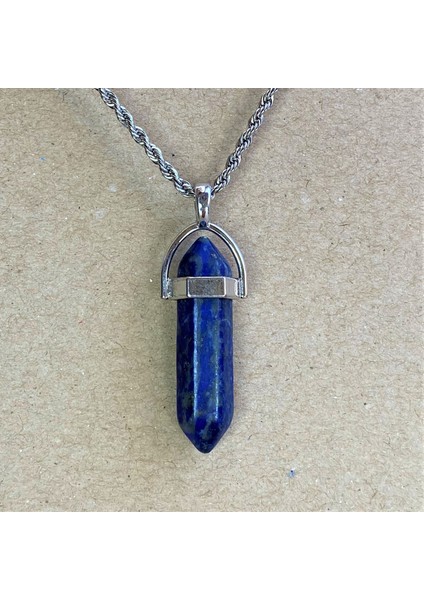 Lapis Lazuli Doğal Taş Kalem Kolye Ucu