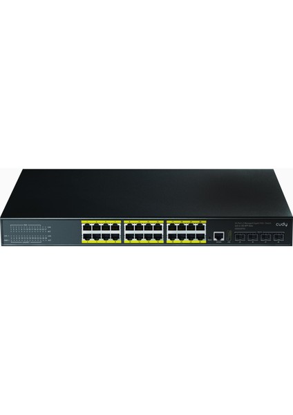 GS5024PS4 4SFP,USB+RJ45,2CONSOL,24PORT Gigabit,l3 400WPOE+YÖNETILEBILIR Metal Rack Mount Switch