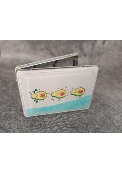 Cep Ayna Avokada Makyaj Çanta Seyahat Taşınabilir Ayna Simli Sulu Kozmetik fiyatları