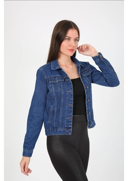 Kadın Mavi Basic Kot Ceket fiyatları