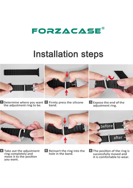 Apple Watch Serisi 38-40-41 mm Için Oluklu Silikon Kordon Kayış - FC006 indirimleri