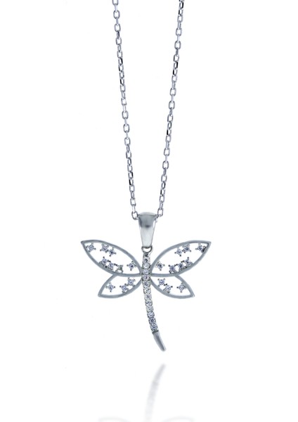 Kelebek Model Zirkon Taşlı Gümüş Kolye fiyatları