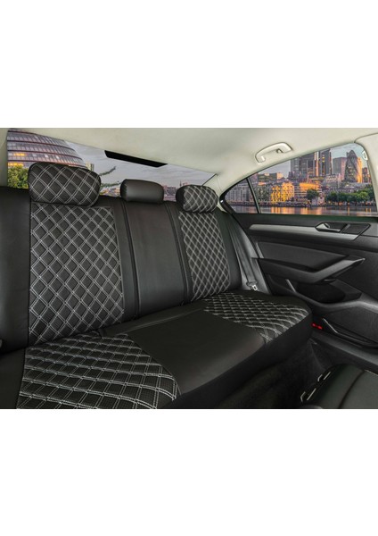 Fresh Start mercedes Cls Uyumlu Yarı Deri Oto Koltuk Kılıfı Ön Arka Takım Siyah Beyaz fiyatları
