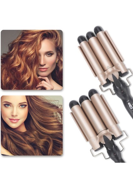 Profesyonel Seramik Wag Su Dalgası Saç Maşası 220 Derece 25 mm Kalın Bukle