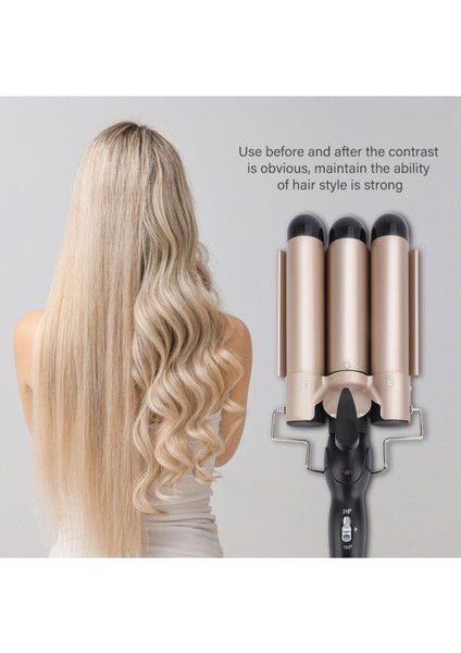 Profesyonel Seramik Wag Su Dalgası Saç Maşası 220 Derece 25 mm Kalın Bukle fırsatları