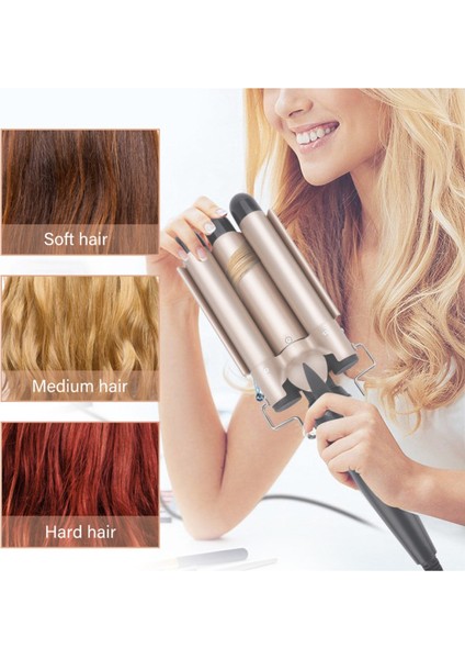 Profesyonel Seramik Wag Su Dalgası Saç Maşası 220 Derece 25 mm Kalın Bukle indirimleri