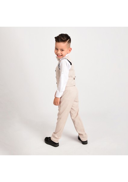 Erkek Çocuk Smokin Takım Elbise Yelekli Papyonlu fiyatları